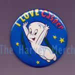 I Love Casper pin-back button front view