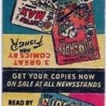 Harvey Comics matchbook, Joe Palooka variant outside view.