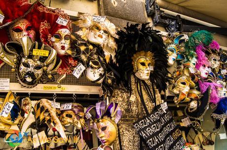 Colorful Venetian Carnival masks
