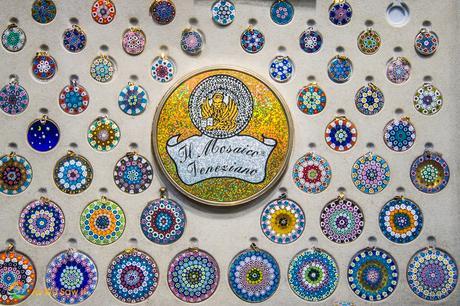Mosaics done with Venetian glass, Venice, Italy