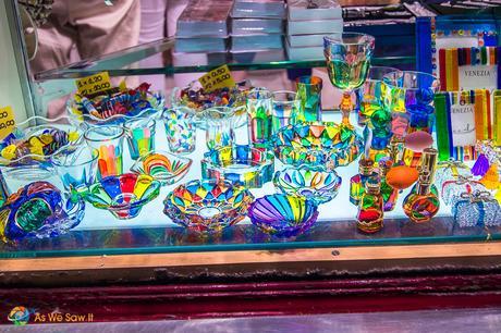 Colorful Venetian glass in Venice, Italy