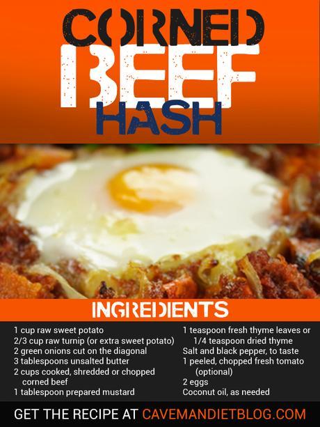 Paleo Breakfast Corned Beef Hash Main Image with ingredients