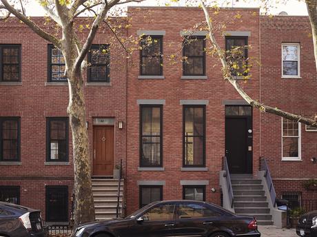 Restored brick town house in Brooklyn