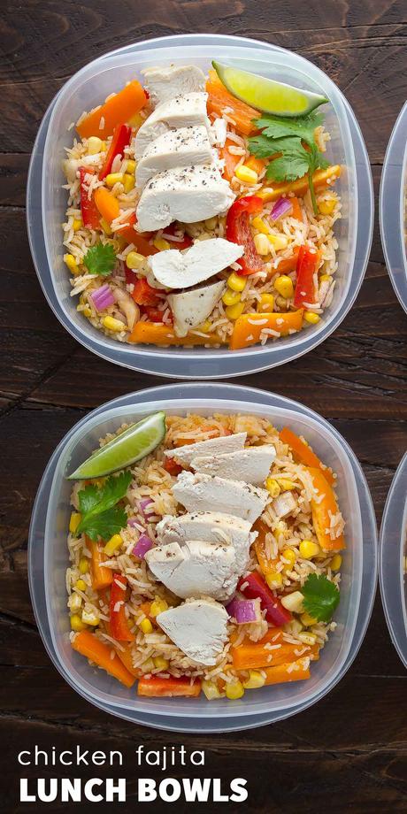 Chicken Fajita Lunch Bowls (Make Ahead). Make this recipe on Sunday and have all of your work lunches ready for the week!