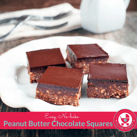 No-Bake Peanut Butter Chocolate Squares