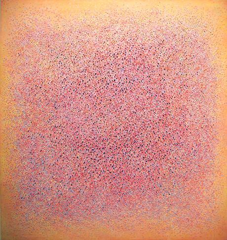 Pointillism Abstract By Masako Kamiya At MassArt Auction