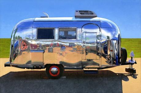 Painting Of Airstream Trailer By Leah Giberson At MassArt Auction