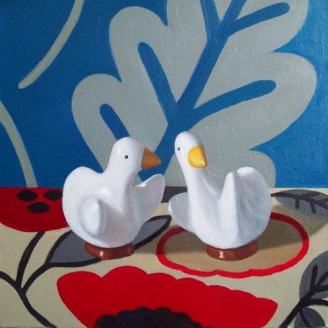 Still Life Of Ducks Painting by Maureen O'Connor At MassArt Auction