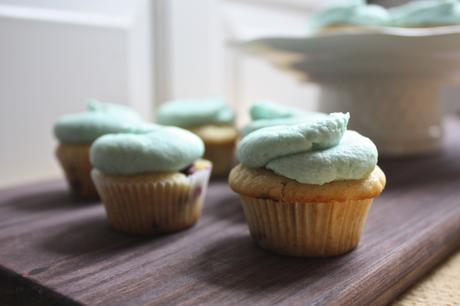 Blueberry Lemon Cupcakes with Lemon Curd + Lemon Mascarpone Frosting