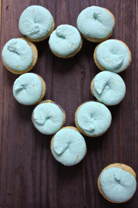 Blueberry Lemon Cupcakes with Lemon Curd + Lemon Mascarpone Frosting