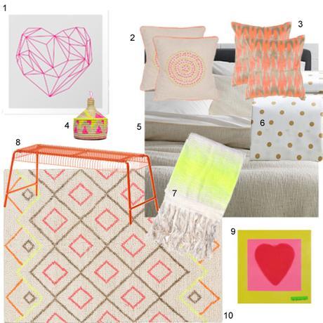 Neon Accents For The Bedroom Decorating A Summer House