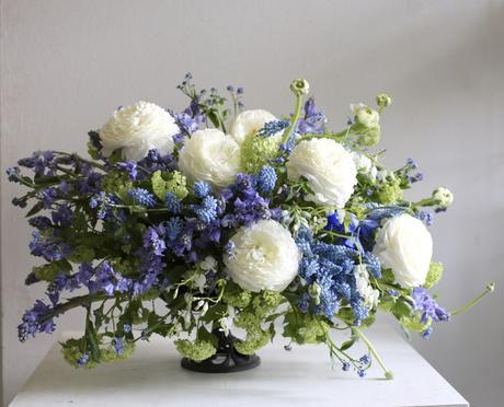 White & Blue Bridal Bouquet