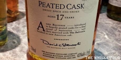 Balvenie Peated Cask 17 years Label