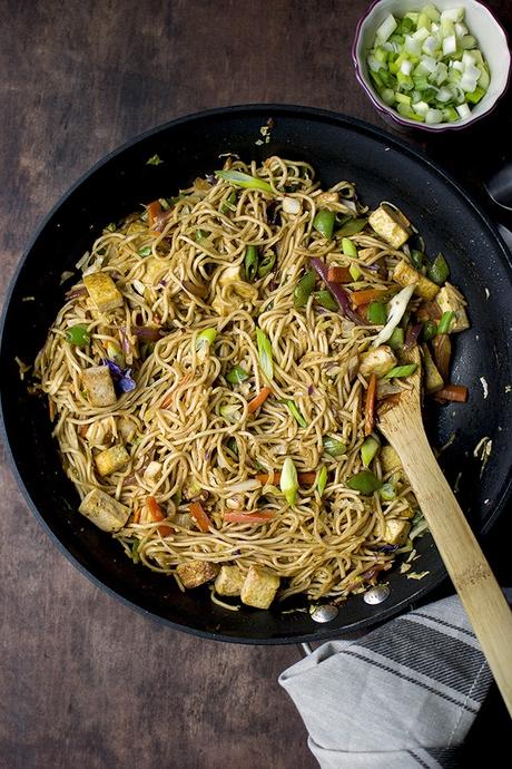 Indo-Chinese Noodles with Vegetables