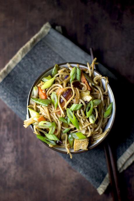 Indo-Chinese Noodles with Vegetables