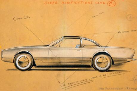 Car Design sketches from 50's & late 60's - The American Dream