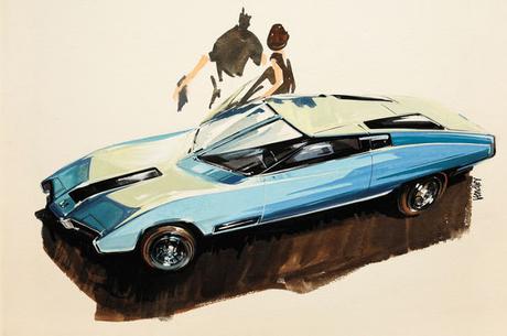 Car Design sketches from 50's & late 60's - The American Dream