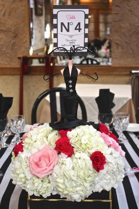 Black, White + Gold Ultra Feminine Bridal Shower