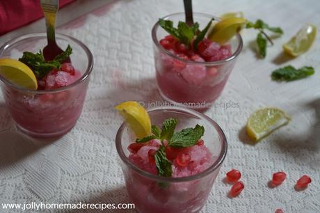 Pomegranate Granita Recipe, How to make Creamy Pomegranate Granita