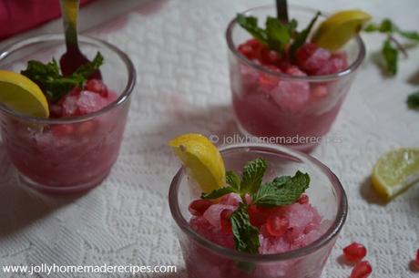 Pomegranate Granita Recipe, How to make Creamy Pomegranate Granita