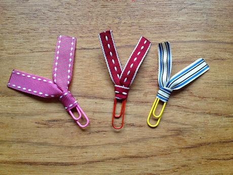 Tutorial Washi Tape / Ribbon Paperclip Bookmarks