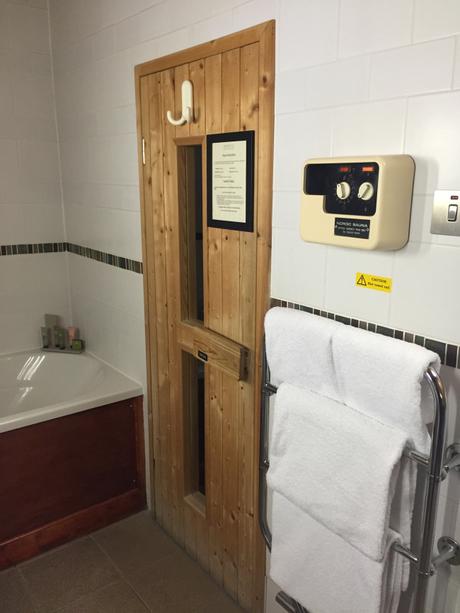 Test out the in room Nordic sauna at The Lodge on Loch Lomond