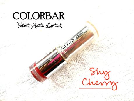 Colorbar Velvet Matte Lipstick Shy Cherry // Review, Swatches, On My Lips