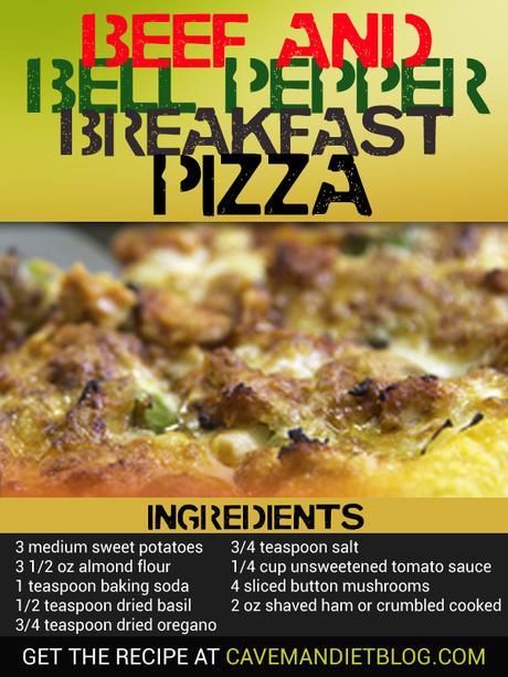 paleo breakfast pizza image with ingredients