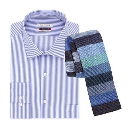 The Guide to Wearing Striped Shirts with Striped Ties
