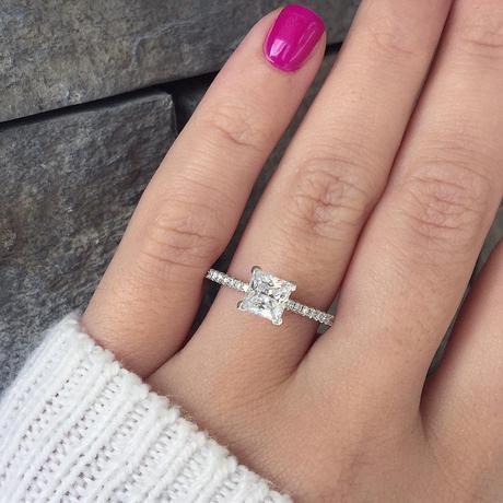 This Tacori princess cut solitaire is just waiting for your dream diamond.