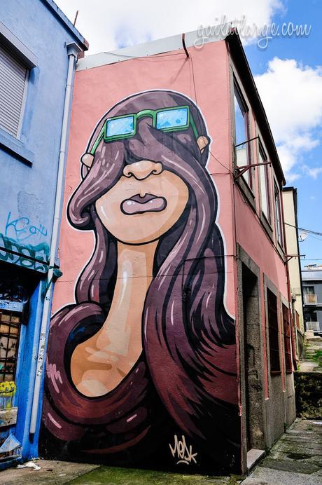 mural by Mesk in Travessa das Almas, Porto