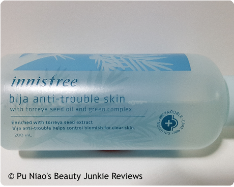 Innisfree Bija Anti-trouble Skin with Torreya Seed Oil and Green Complex