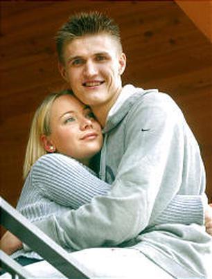 Masha Lopatova and her husband Andrei Kirilenko
