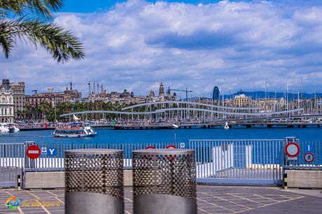 Walkway on La Rambla del Mar, Barcelona