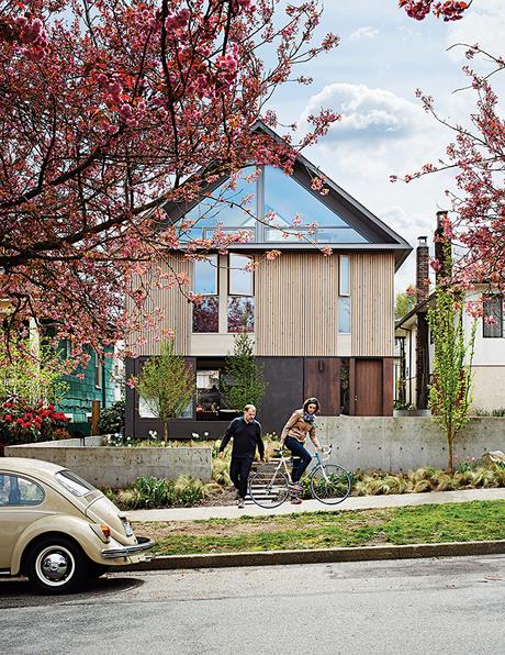 A renovated bungalow in Vancouver with a front yard