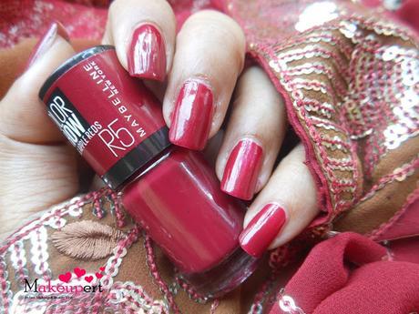 Maybelline Color Show Big Apple Reds Nail Color (R5) Hot Pepper // Review, On my Nails