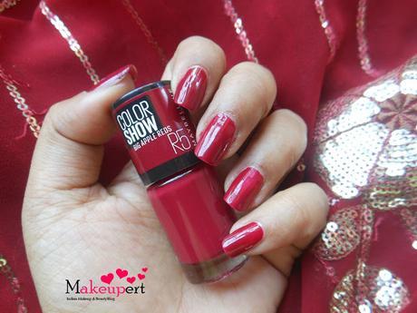 Maybelline Color Show Big Apple Reds Nail Color R5 Hot Pepper Review On My Nails Paperblog