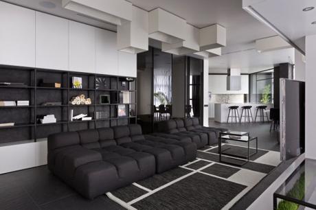 Stylish Black Apartment By Lera Katasonova | Apartment Interior