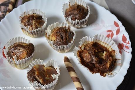 Marbled Coffee Muffins Recipe, How to make Marbled Coffee Cupcake Recipe