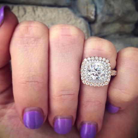 Verragio Double Halo Engagement RIng