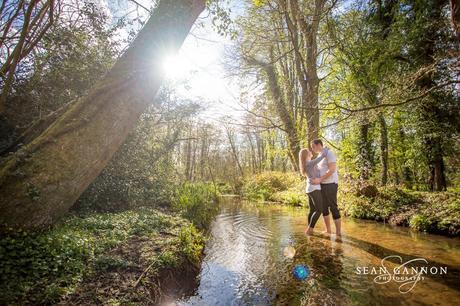 Engagement Photography - Couple standing in the stream