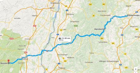 Today's route, from Bildechingen to Munster