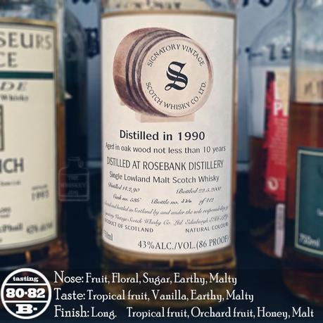 1990 Signatory Vintage Rosebank 10 years Review