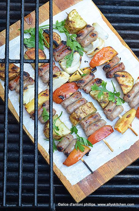 za’atar sausage skewers & a sunnyside egg