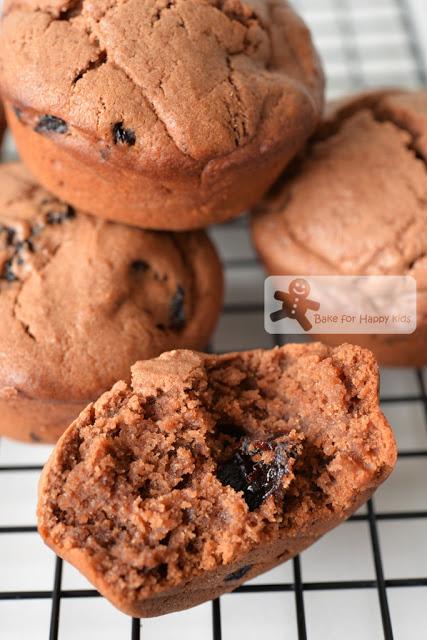 Dried Cherry Chocolate Muffins (William Sonoma)