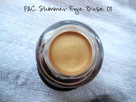P.A.C Shimmer Eye Base Gold (01),Sunset Gold (02) // Review, Swatches