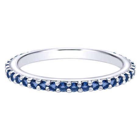 Sapphire birthstone stacking ring
