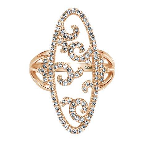 Rose gold diamond ring