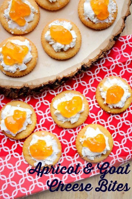 Make this super easy, vegetarian, 3 ingredient appetizer for your next summer party: Apricot & Goat Cheese bites!  #StackItUp #ad