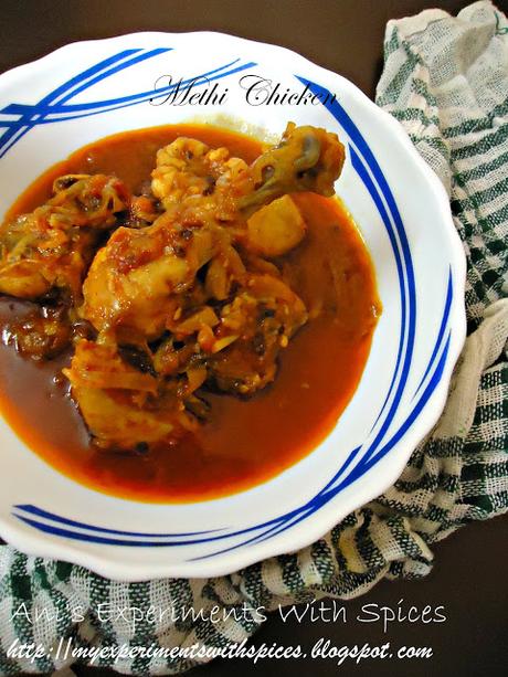 Summer Special ~ Methi (Fenugreek) Chicken